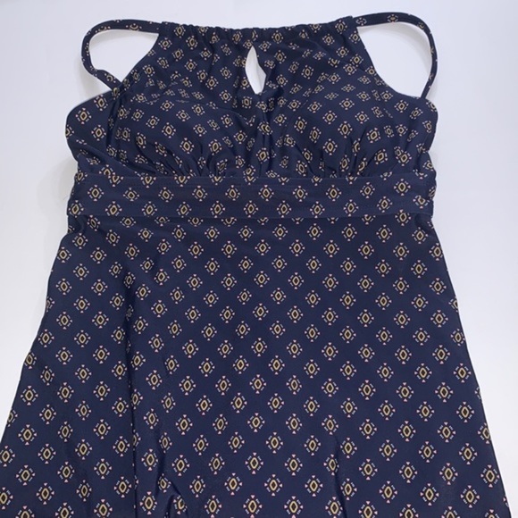 Kona Sol Women's Keyhole High Neck Tankini Top - Oxford Blue - Picture 3 of 14